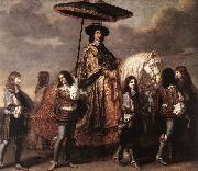 LE BRUN, Charles Chancellor Sguier at the Entry of Louis XIV into Paris in 1660 sg oil painting on canvas